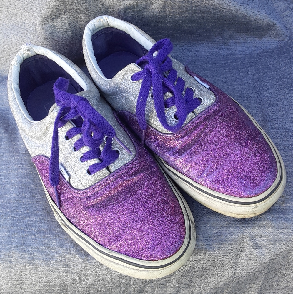 VANS | Purple/Silver Unisex Sneakers!